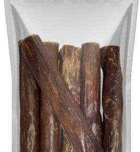 Best Dog Chews Stuffed Gullet Stick - 100% Natural Delicious and Protein Rich Dog Beef Jerky Treats and Chews - Fully Digestible - Promotes Joint & Dental Health for All Breed Sizes - 6 inch(6 Count)