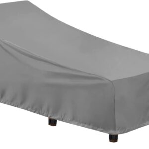 OutdoorLines Outdoor Waterproof Patio Chaise Lounge Chair Cover - UV Resistant Lounger Covers Heavy Duty Weatherproof Patio Sofa Furniture Covers, 1 Pack, 68Wx30Dx30H Inches, Gray