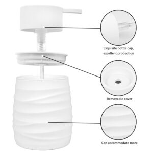 Hand Soap Dispenser Plastic Pump Rust Resistant Leak-Proof Non-Slip Refillable Liquid Hand Sanitizer Dispenser for Bathroom, Kitchen Sink 7.7oz White