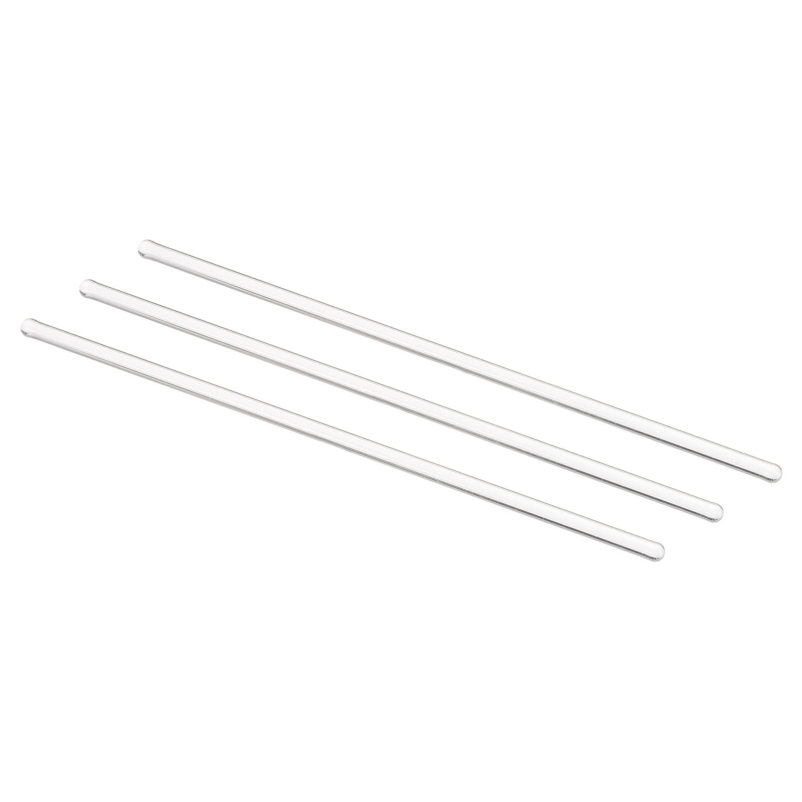 MECCANIXITY 3.3 Borosilicate Glass Stick 5.91" Length 4mm Dia Stir Rod Mixing Tools with Both Ends Round for Lab Kitchen Science 3Pcs