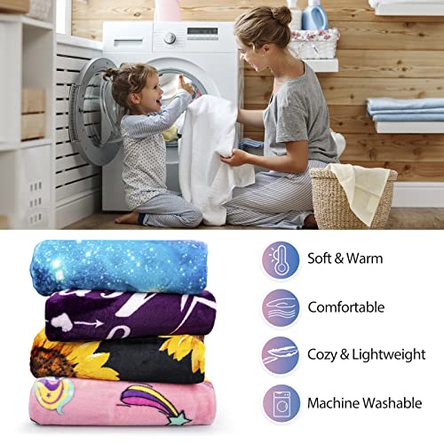 Levens Galaxy Space Throw Blanket Gifts for Women Girls Boys, Science Fiction Print Decor for Bedroom Living Room Birthday Christmas, Soft Cozy Home Lightweight Throw Blankets Black Twin 60"x80"