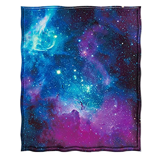 Levens Galaxy Space Throw Blanket Gifts for Women Girls Boys, Science Fiction Print Decor for Bedroom Living Room Birthday Christmas, Soft Cozy Home Lightweight Throw Blankets Black Twin 60"x80"