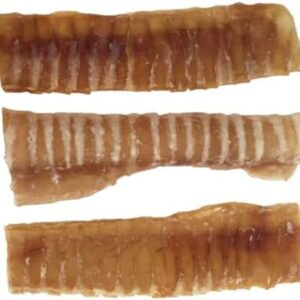 Best Dog Chews Trachea Flats for Dogs - 6 inch - 100% All Natural Beef Dog Treats - Rich in Glucosamine and Chondroitin for Joint Health - Single Ingredient No Rawhide for All Breed Sizes (12 Count)