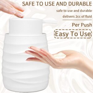 Hand Soap Dispenser Plastic Pump Rust Resistant Leak-Proof Non-Slip Refillable Liquid Hand Sanitizer Dispenser for Bathroom, Kitchen Sink 7.7oz White