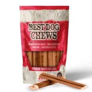 Best Dog Chews Bully Sticks Bites - 100% All Natural for Dogs Grain and Rawhide Free Beef Chews, Grass-Fed Promotes Joint & Dental Health For All Breed Sizes Dogs and Puppies - 2-4 Inch Odd Shapes 8oz