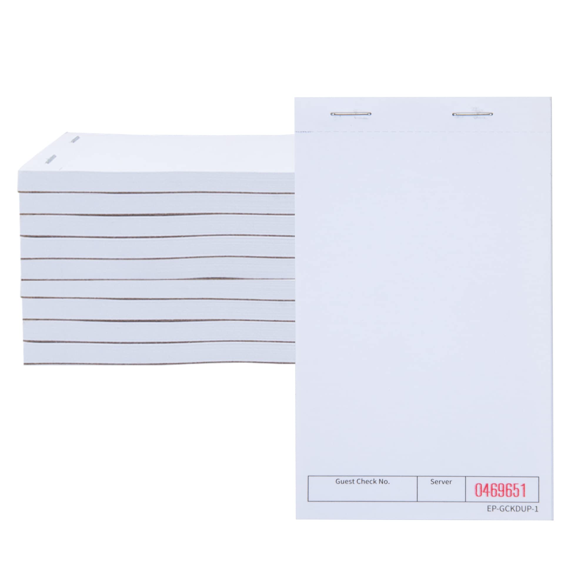 DGBDPACK Guest Checks Pads EP-GCKDUP-1 (10 Pads), total 500 Blank Waiter Pad, Server Order Pads