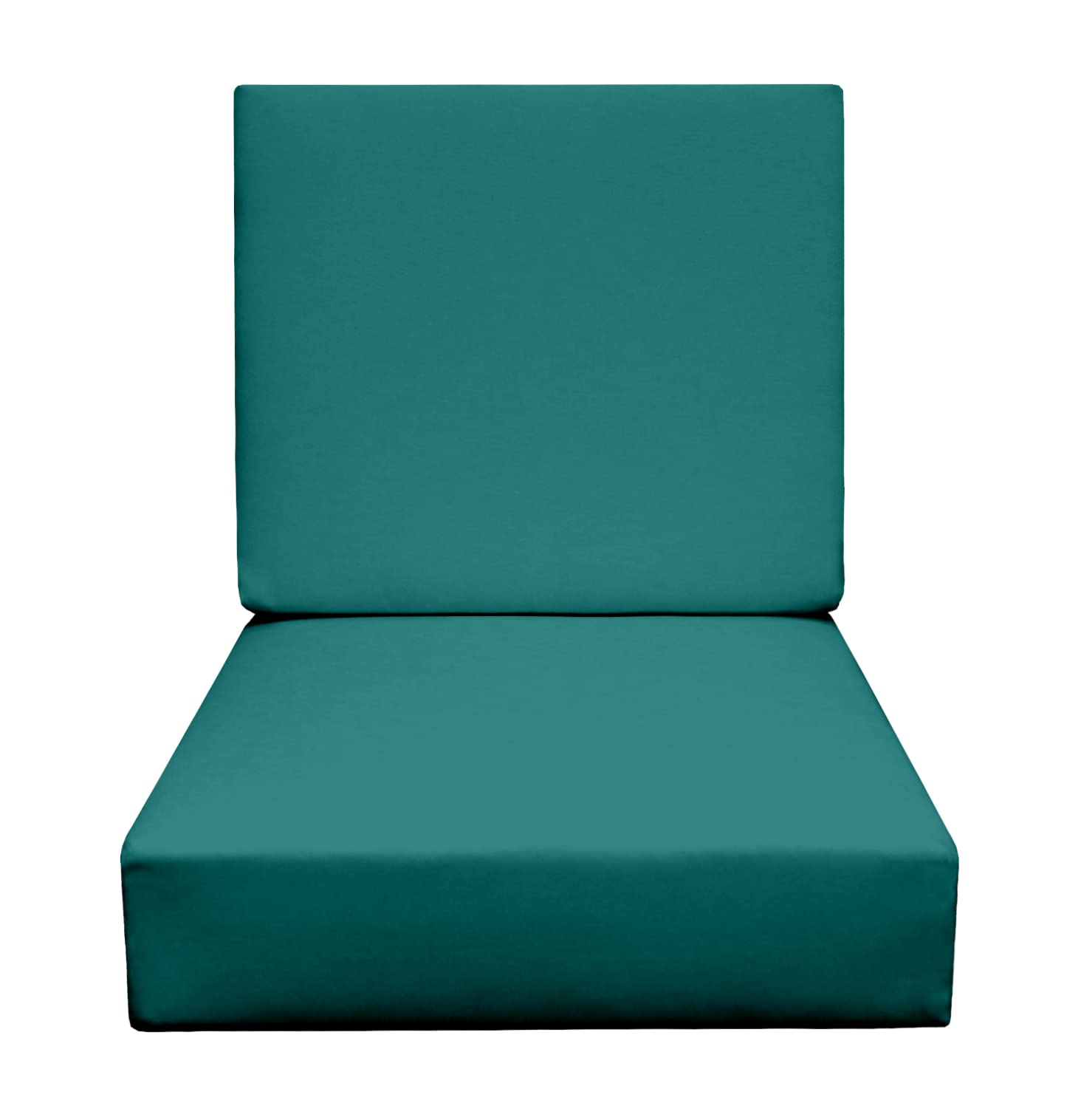 RSH DECOR: Deep Seating Foam Cushion Set | 23” x 26” Seat | All-Weather Spun Fabric | Water and Fade-Resistant | Outdoor Chair Cushion Set for Patio Furniture | Peacock