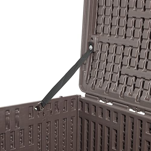 Amazon Basics Organization and Storage Outdoor 99 gallon Deck Box, Brown