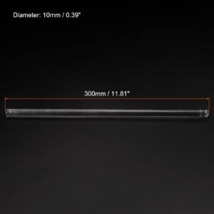 MECCANIXITY 3.3 Borosilicate Glass Stick 11.81" Length 10mm Dia Stir Rod Mixing Tools with Both Ends Round for Lab Kitchen Science 10Pcs