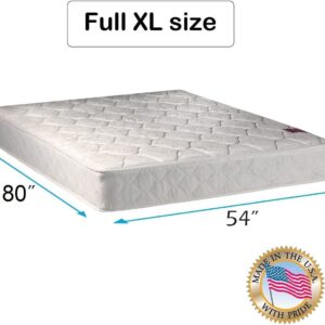 Dream Solutions USA American Legacy Medium Firm Innerspring Full XL Mattress Only with Mattress Cover Protector Included - Fully Assembled, Orthopedic, Spine Support and Longlasting Comfort