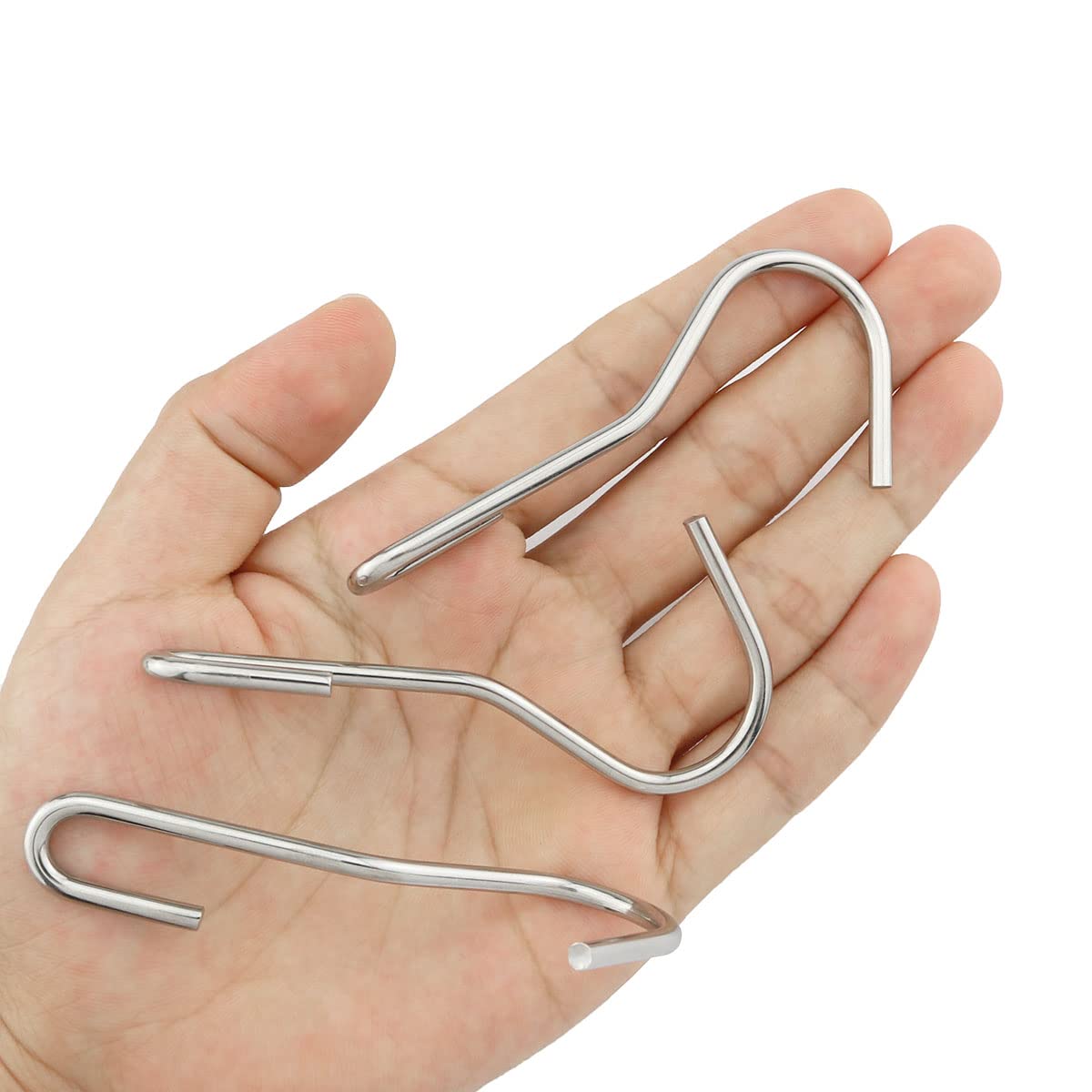 ITROLLE 10PCS Heavy Duty S Hooks Pot Hooks Pan Rack Holder Hooks, 90 Degree Twist Angled Hooks, Pot Rack Hooks, Angled pot S hook for Hanging Kitchen Utensils Pots Pans Clothes Bags Towels Plants