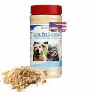 vitality science all natural super pet enzymes for dogs | complete spectrum of digestive enzymes | helps dog diarrhea, constipation, digestion, allergy & immunity