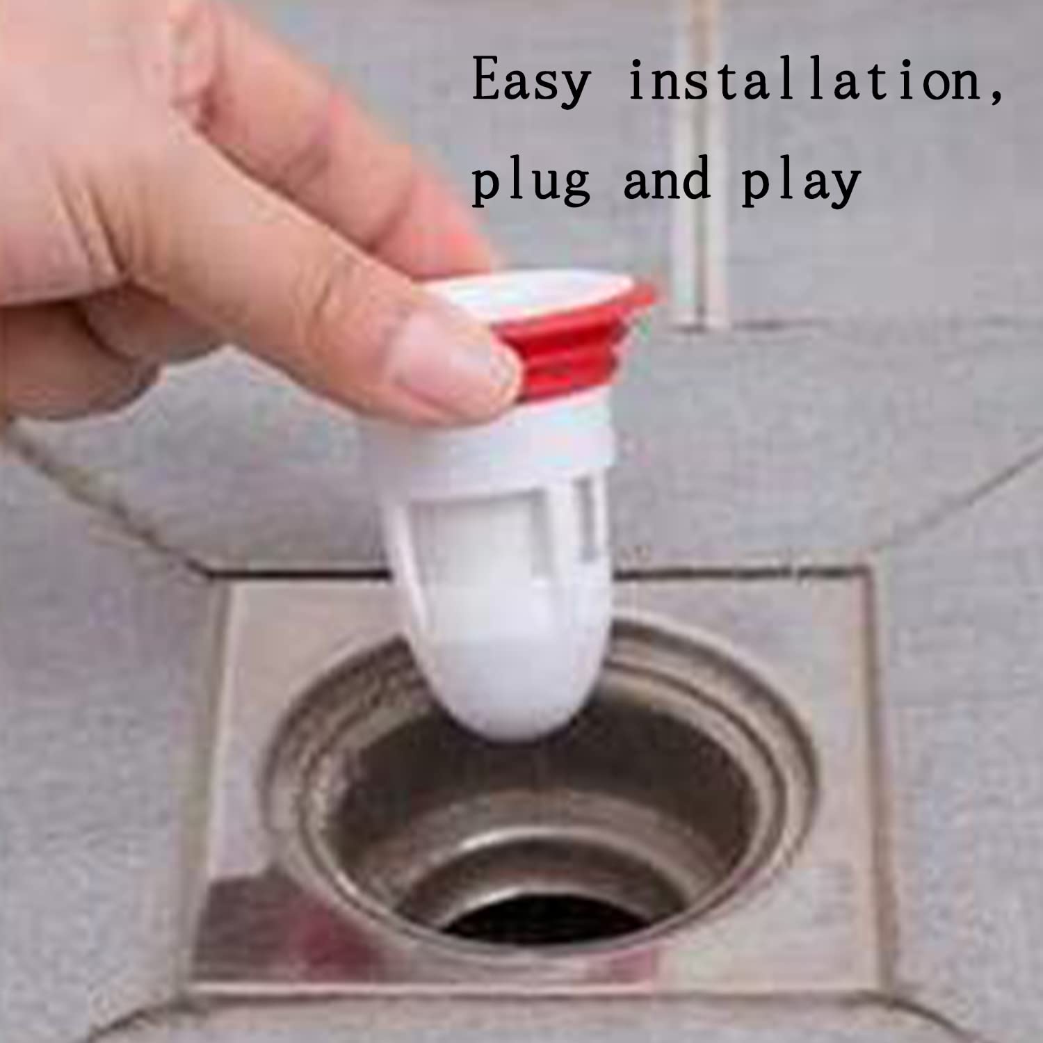 Silicone Anti-Odor Floor Drain, Drain backflow Preventer for Bathroom Kitchen (White)