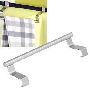 2PCS Metal Towel Bar Kitchen Cabinet Towel Rack Hang on Inside or Outside of Doors Kitchen Cabinet Towel Holder for Hand Towels Dish Towels Tea Towels(23cm)