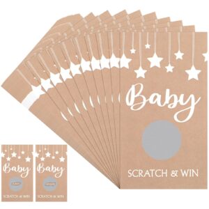 60 pcs baby shower games rustic baby shower scratch off cards baby shower raffle ticket for baby shower party games activity supplies birthday wedding favor