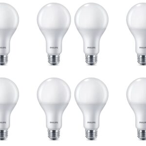 PHILIPS 554600 LED 16.6w (100w Equivalent) A21 Non-Dimmable Light Bulb - Daylight - 1500 Lumens - E26 Medium Base (8 Bulbs)