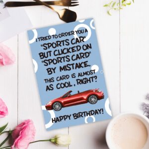 Arsagen I Tried to Buy You A Sports Car Card! Humor Birthday Card for Daughter Son, Funny Supercar Card for Adult 18th Bday