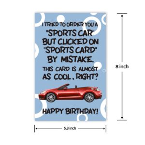 Arsagen I Tried to Buy You A Sports Car Card! Humor Birthday Card for Daughter Son, Funny Supercar Card for Adult 18th Bday