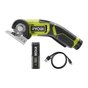 ryobi rct4-120g 4v cordless cutting tool (1 x 2.0ah), hyper green