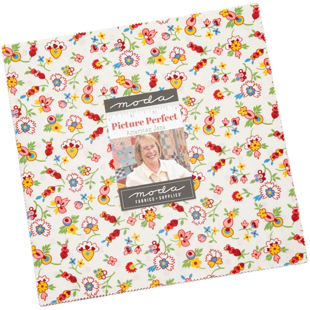 Moda Fabrics Picture Perfect Layer Cake, 42-10'' Precut Fabric Quilt Squares by American Jane