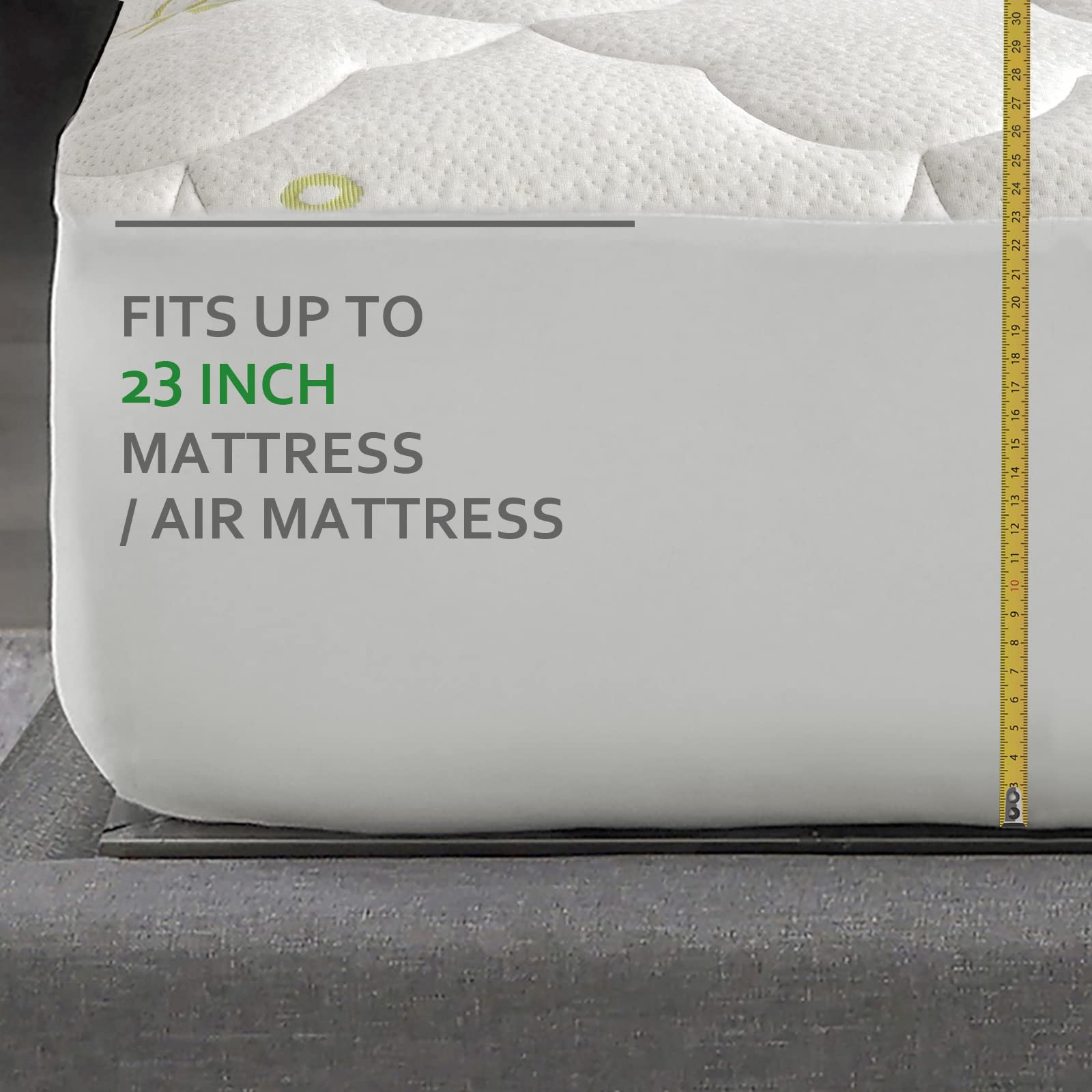 Extra Deep Pocket Queen Sheet Set and Mattress Pad Cover, Cooling Quilted Mattress Topper fits 16-24 Inches Deep Mattresses