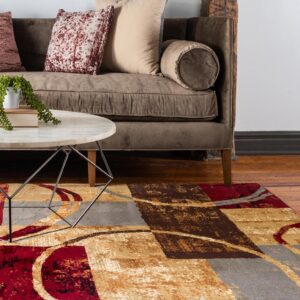 Rugs.com Cafe Collection Rug – 10' x 14' Multi Medium Rug Perfect for Living Rooms, Large Dining Rooms, Open Floorplans