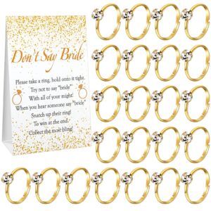 geosar ring game put a ring on it bridal shower games with rings dont say bride game rules and 60 plastic rings bridal shower favors for guests wedding shower games(gold, confetti)