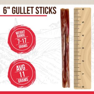 Best Dog Chews Gullet Sticks-100% Natural and Delicious Dog Beef Jerky Treats & Chews Protein Rich-Fully Digestible-Promotes Joint,Dental Health For All Breed Sizes dogs and Puppies- 6 inch (12 Count)