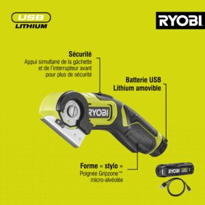 RYOBI RCT4-120G 4V Cordless Cutting Tool (1 x 2.0Ah), Hyper Green