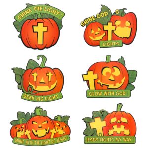 24 pcs thanksgiving pumpkin cutouts halloween jesus cutouts decor thanksgiving cardboard door sign fall autumn wall religious holiday decor for christian classroom bulletin board party favor supplies