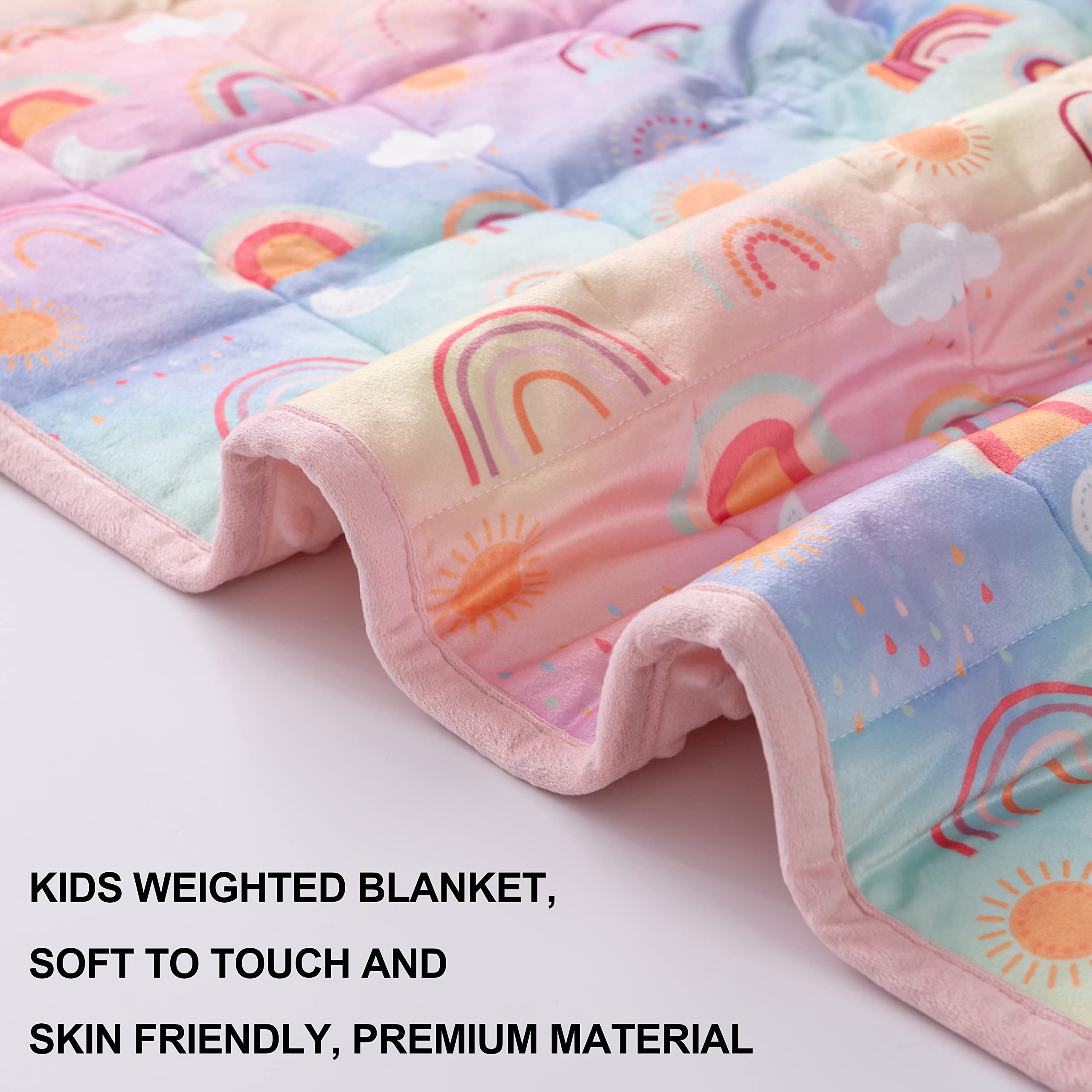 CHHKON Weighted Blanket for Kids and Teens Printed Weighted Blanket 7 lbs (style7, 41''x60'' 7lb)