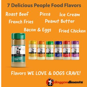 Doggondiments Mom's Sunday Roast Beef Dog Food Topper, Fun People Food Flavors, Made in USA