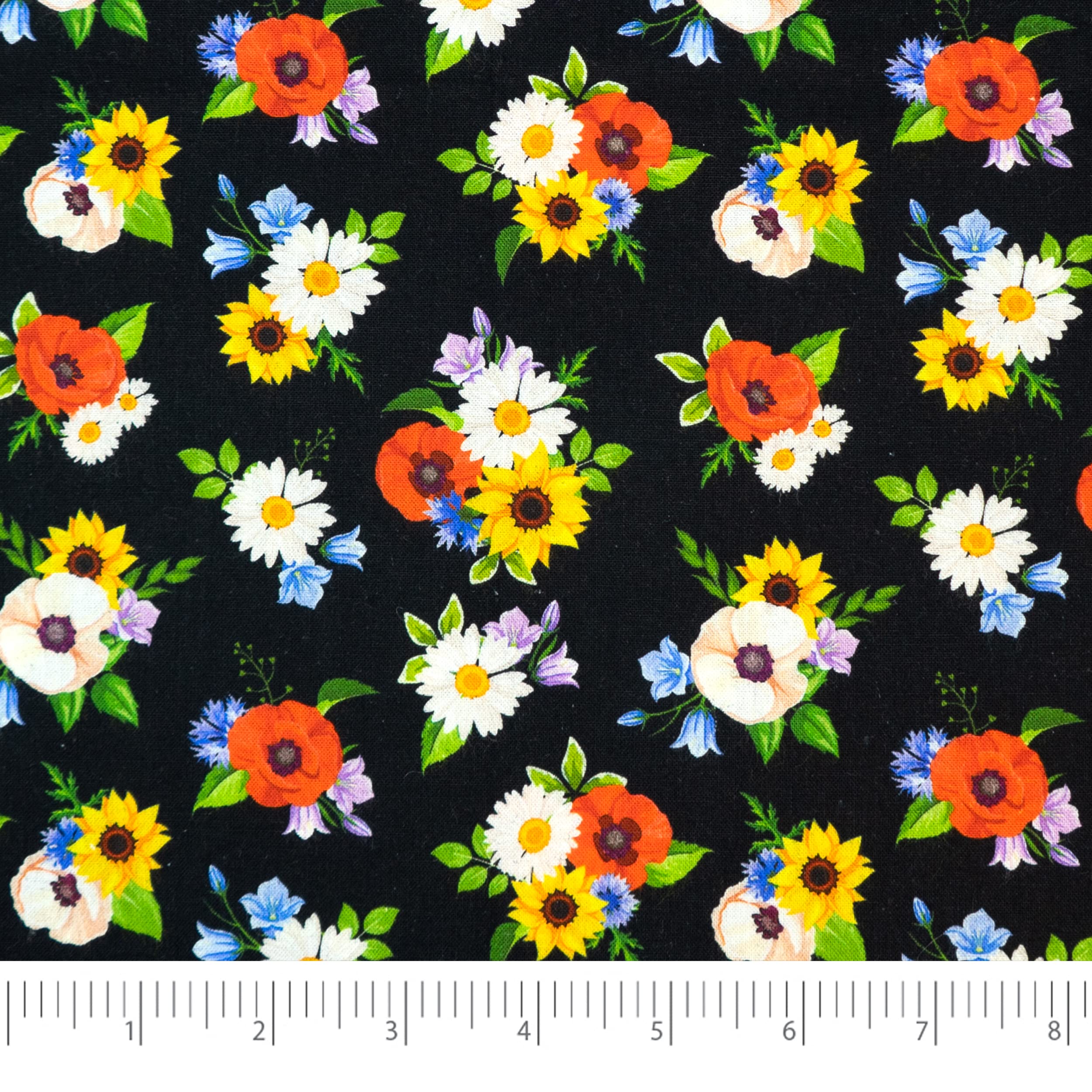 Singer Fabrics, 100% Cotton, Poppy and Daisy, Cut by The Yard