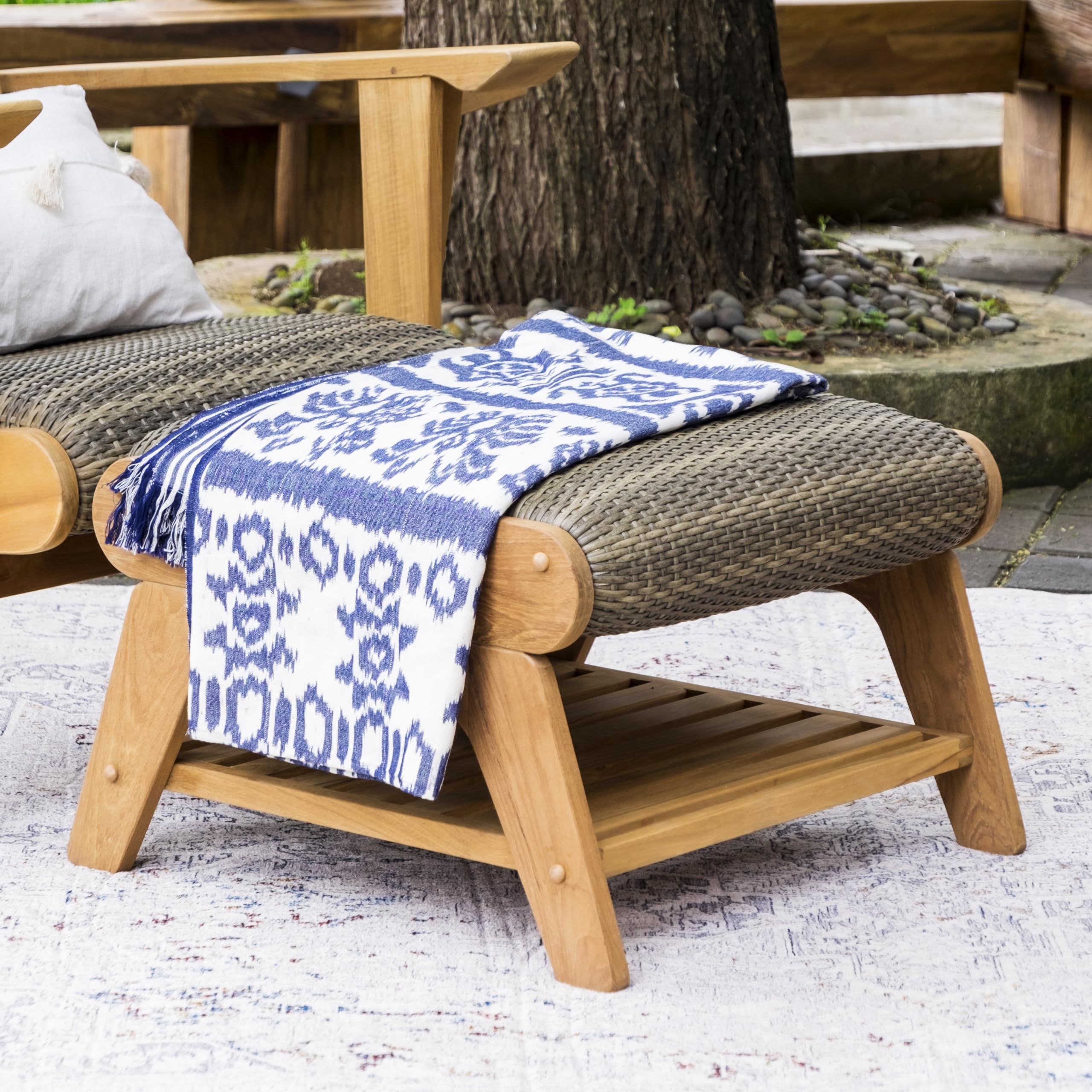 Cambridge Casual Auburn Upholstered Outdoor Ottoman