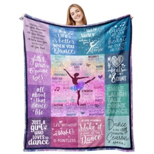 Xutapy Dancer Gifts Blanket 60’’x50’’, Dance Recital Gifts for Girls/Teens/Dance Teachers/Dance Team, Ballet Dance Teacher Appreciation Gifts, Best Birthday Gifts for Dance Lover Throw Blanket