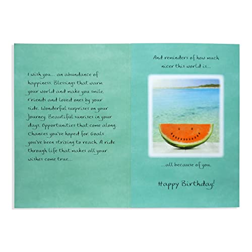 Blue Mountain Arts Birthday Card Assortment—3 Unique Greeting Cards with Uplifting Happy Birthday Wishes for the Special People in Your Life