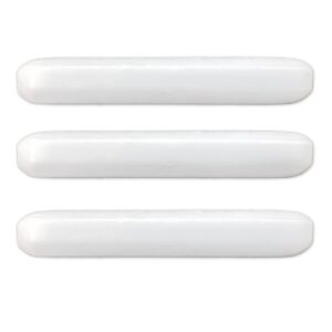 3 Pack, PTFE Smooth with Ridge Magnetic Stir Bar Set - 50mm / 1.96 Inch