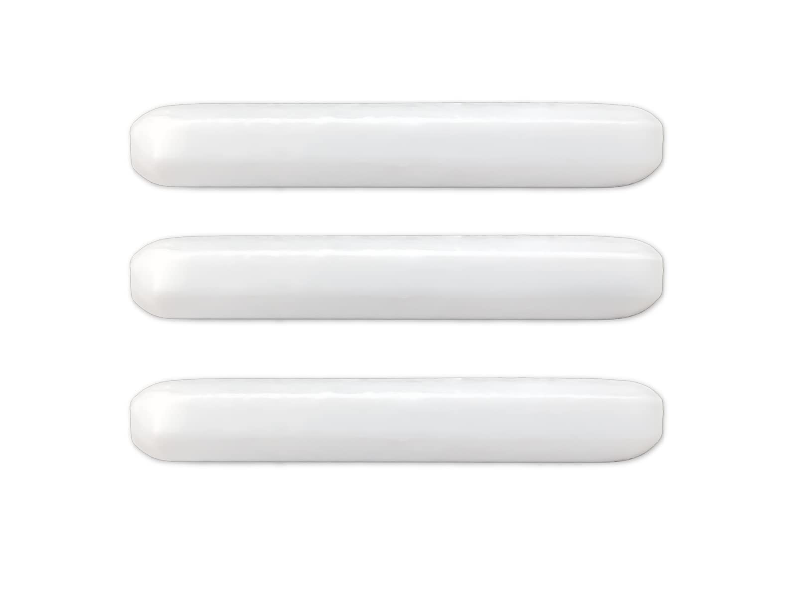 3 Pack, PTFE Smooth with Ridge Magnetic Stir Bar Set - 50mm / 1.96 Inch