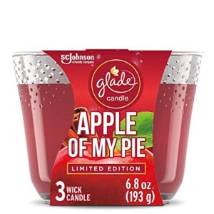 Glade Candle, Fragrance Candle Infused with Essential Oils, Air Freshener Candle, 3-Wick Candle (Apple of My Pie)