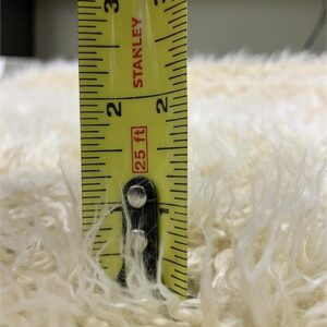 FabricEmpire 1.5'' Faux Fur Fabric Long Pile Curly Llama (Ivory) 2LB 2-Way Stretch / 60'' Wide/ by Continuous Yard