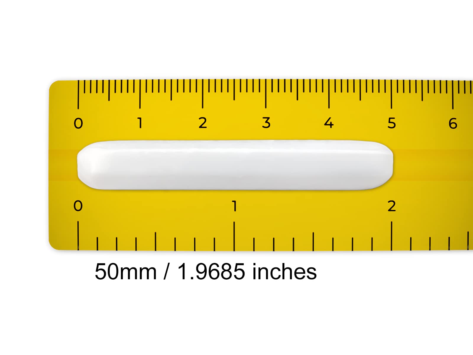 3 Pack, PTFE Smooth with Ridge Magnetic Stir Bar Set - 50mm / 1.96 Inch