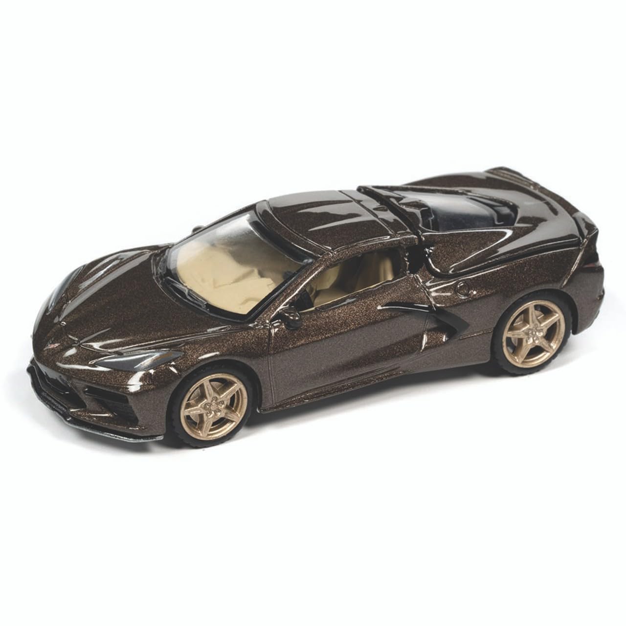 2020 Chevrolet Corvette Zeus Bronze Metallic Sports Cars Limited Edition 1/64 Diecast Model Car by Auto World