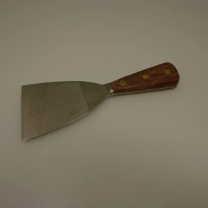 Dexter 3 inch High Carbon Steel Scraper Forged Semi Flex Angled Blade Full Tang with Triple brass rivets 525-3F Wood Handle