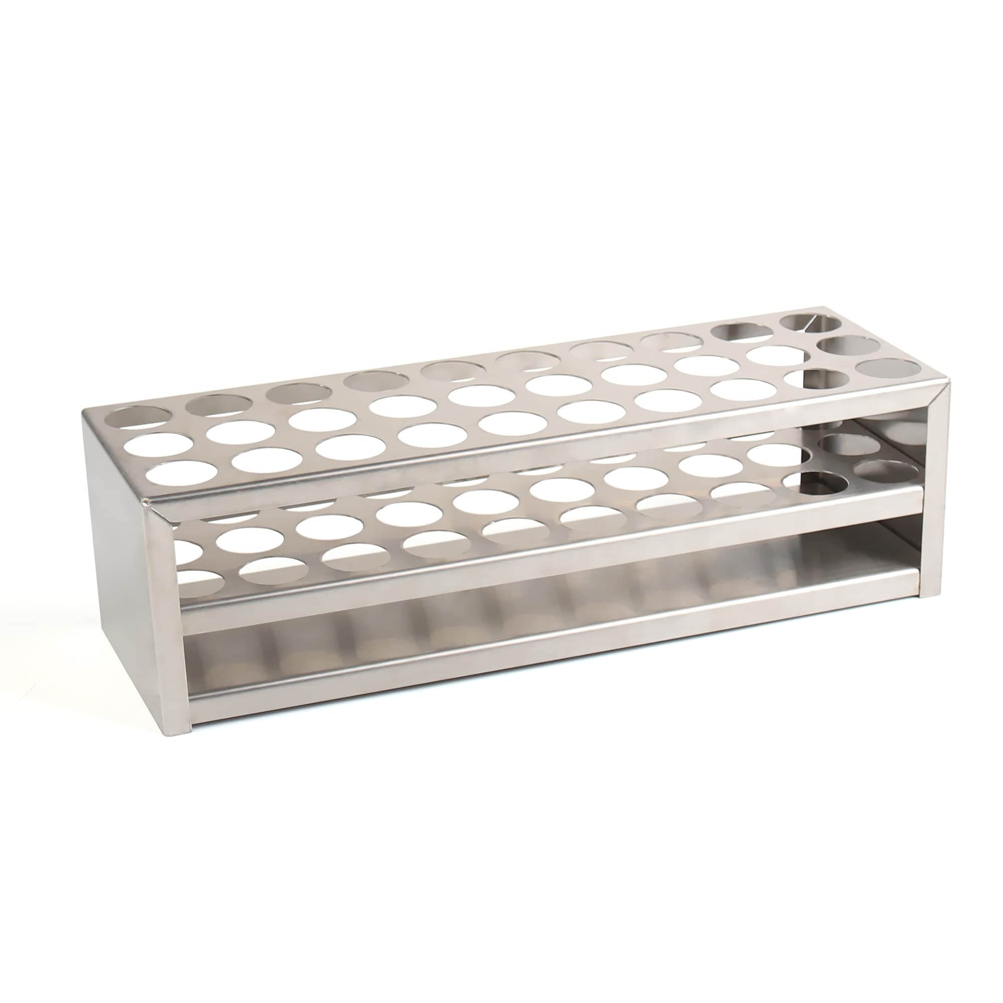 LABINVO 30Holes(3×10) Tube Rack, Suitable for Tubes of Dia.≤18mm,Stainless Steel Test Tube Holder, IN-TTRS30A