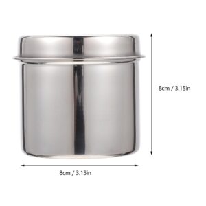 Cotton Ball Jar with Lid Stainless Steel Medical Jar Cotton Swab Container Gauze Container Dental Supplies