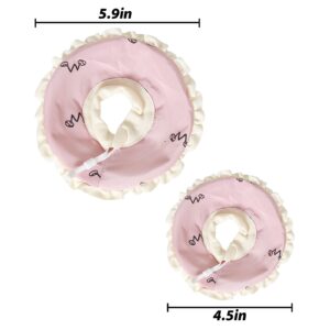 NICEYST Hamster Cone Recovery Collar After Injury Anti-Lick Anti-bite Pet Protection Collar for Small Animal Elizabethan Collar for Rabbit Guinea Pigs Rats Ferret Squrrel (L, Pink)