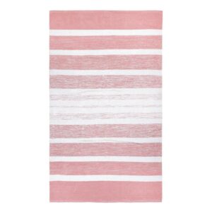 lush ambience indoor area rug- hand woven, environment friendly, machine washable- recycled cotton area rugs 4x6 ft for living room, dining room, kitchen, bedroom, porch - avika blush pink