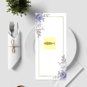 Wedding Meal Choice Stickers for Place Cards 1 '' Gold Meal Sticker Wedding Meal Indicator Stickers- Place Card Menu Choices Catering Food Stickers Place Cards for Wedding Banquet,Chicken,Fish 300Pcs