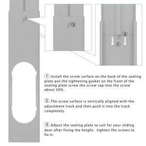 GOZFLVT Portable Air Conditioner Windows Vent Kit with 5.9” Exhaust Hose Window Seal Kit for Portable Air Conditioner, Adjustable Sliding Window Kit Plate for AC Unit Suitable for 5.9”/15 CM AC