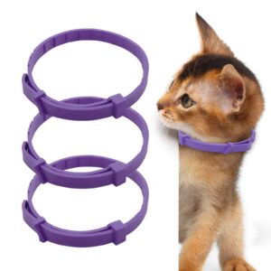 3 Pieces Cat Calming Collar Adjustable Cat Pheromones Calming Collars, Reducing Anxiety for Pets, Reduce Stress Aggression and Anxious Behavior Suitable for Small Medium and Large Cats (15 Inches)